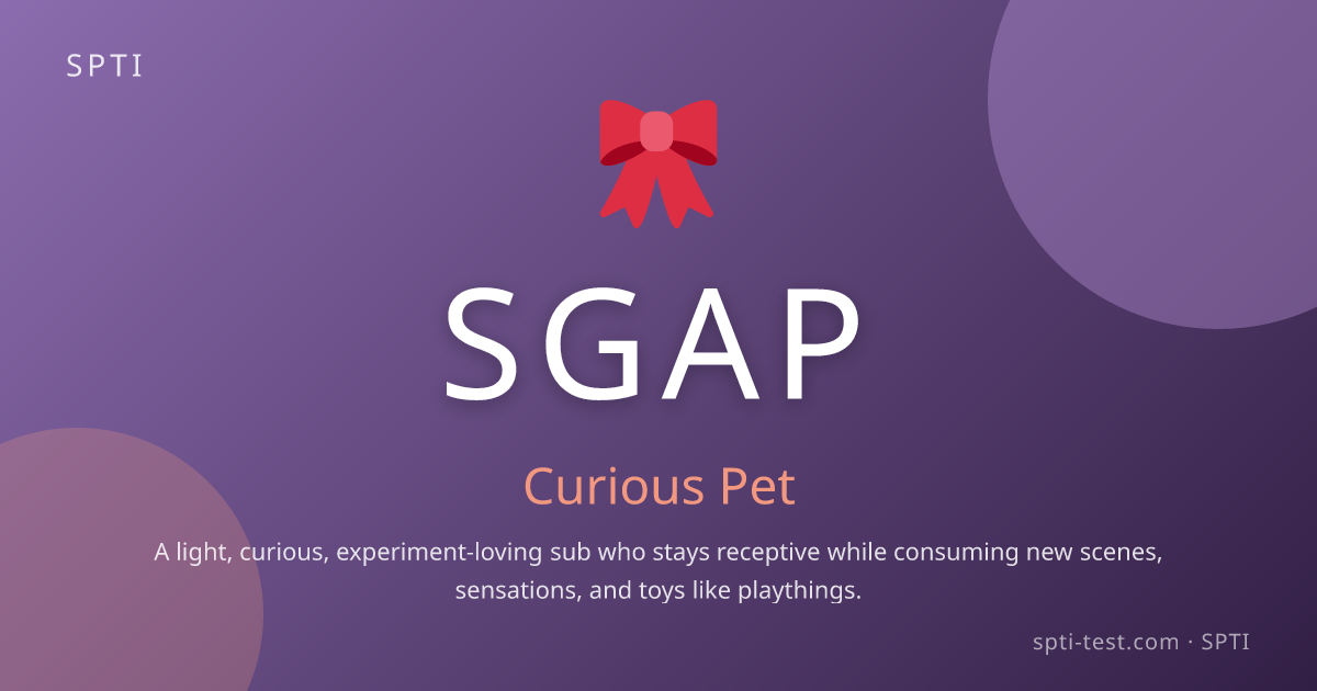 SGAP (Curious Pet) - SPTI