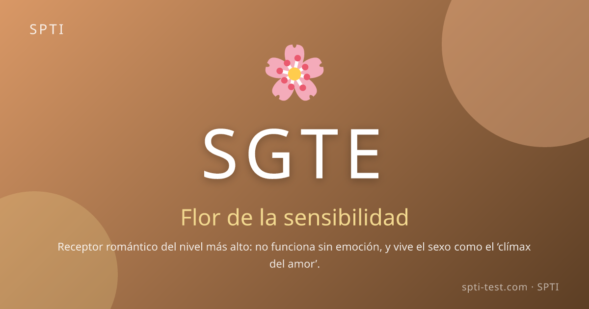 SGTE (Flor de la sensibilidad) - SPTI